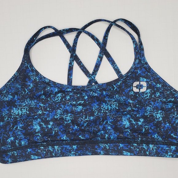 Roen Activewear Switchback Bra Blue Grunge - Picture 3 of 4